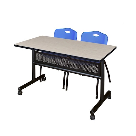 Kobe Rectangle FlipTop Table, 48" W, 29" H, Laminate Top, Maple MKFTM4824PL47BE